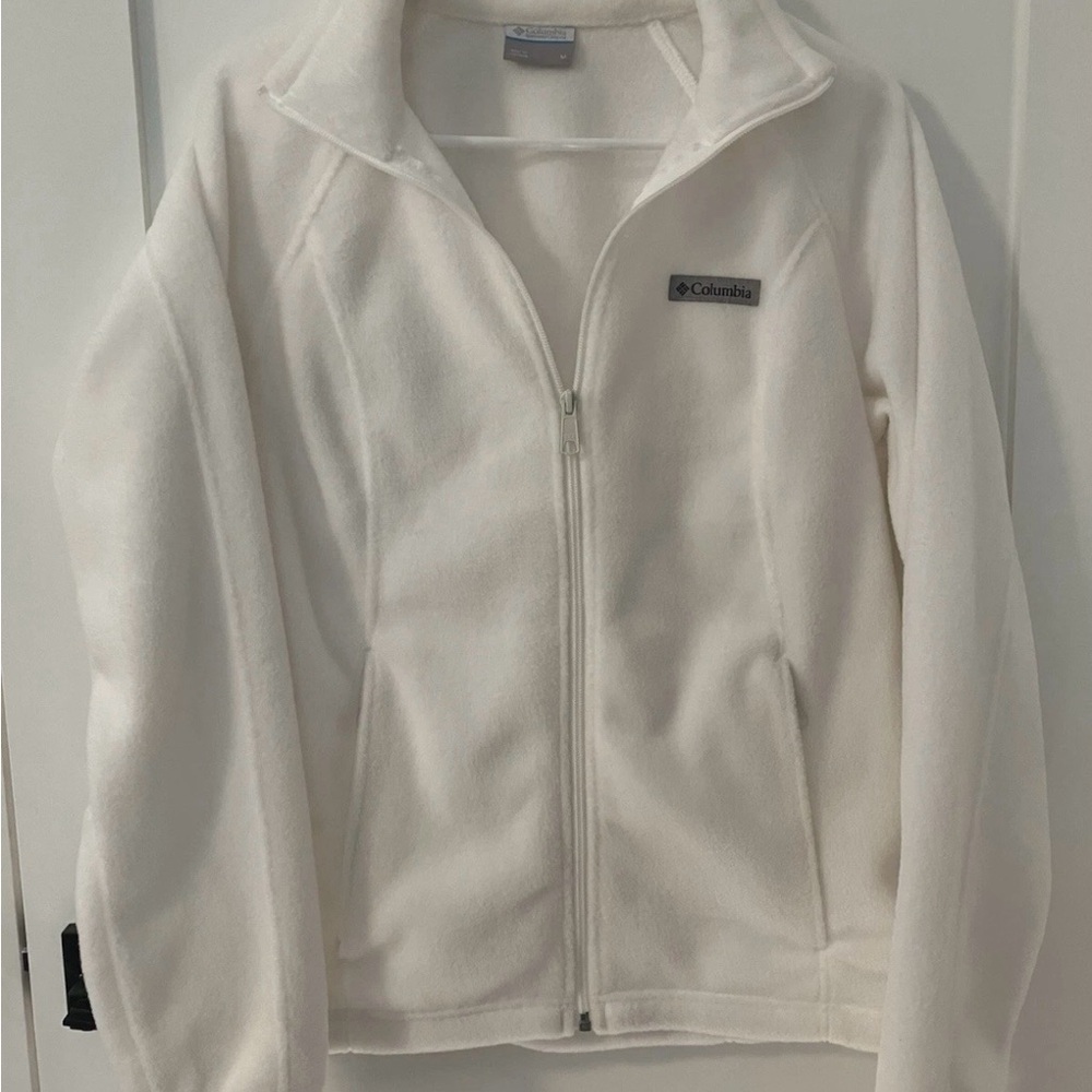 Columbia Soft White Zip-Up Fleece